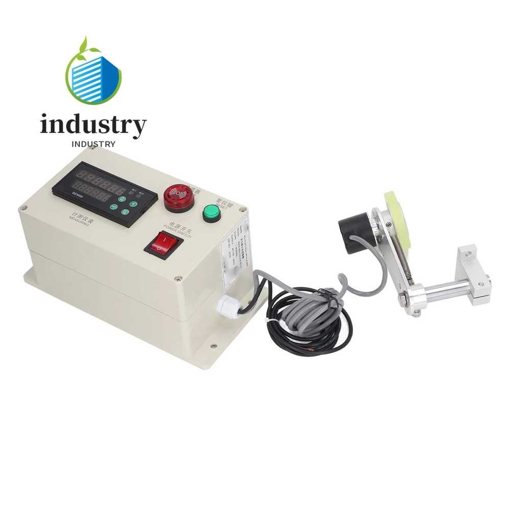 AC 100-240V Digital Yard Meter Counter with Spring Bracket 6 Digit Roller Cable