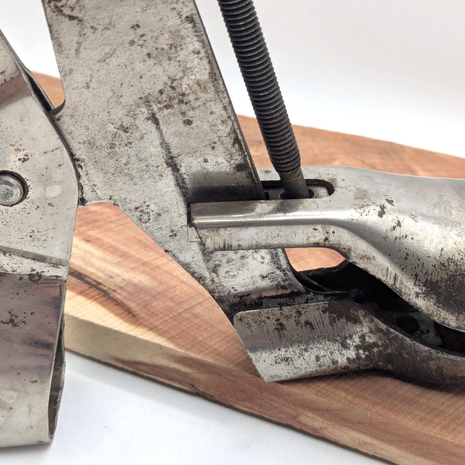 Vintage 1929 Nu-Way Steel Industrial Steampunk Shoe Stretcher Factory Sizer