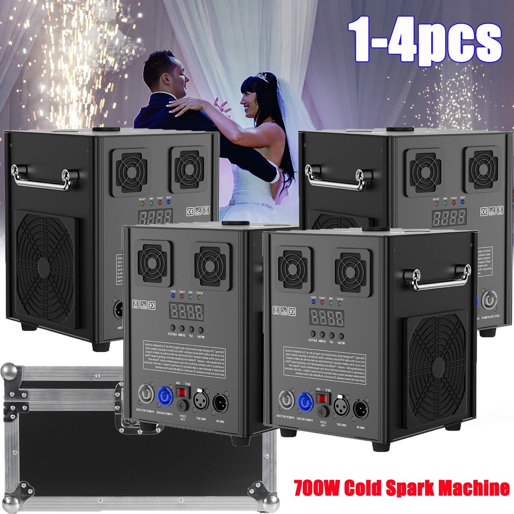 700W Cold Spark Machine Stage Effect DMX Firework Machine Bar Wedding Show+Case