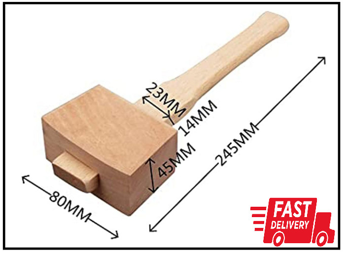 Wooden Mallet Hammer with Handle Wooden Woodworking Mallet Carpenters Mallet for