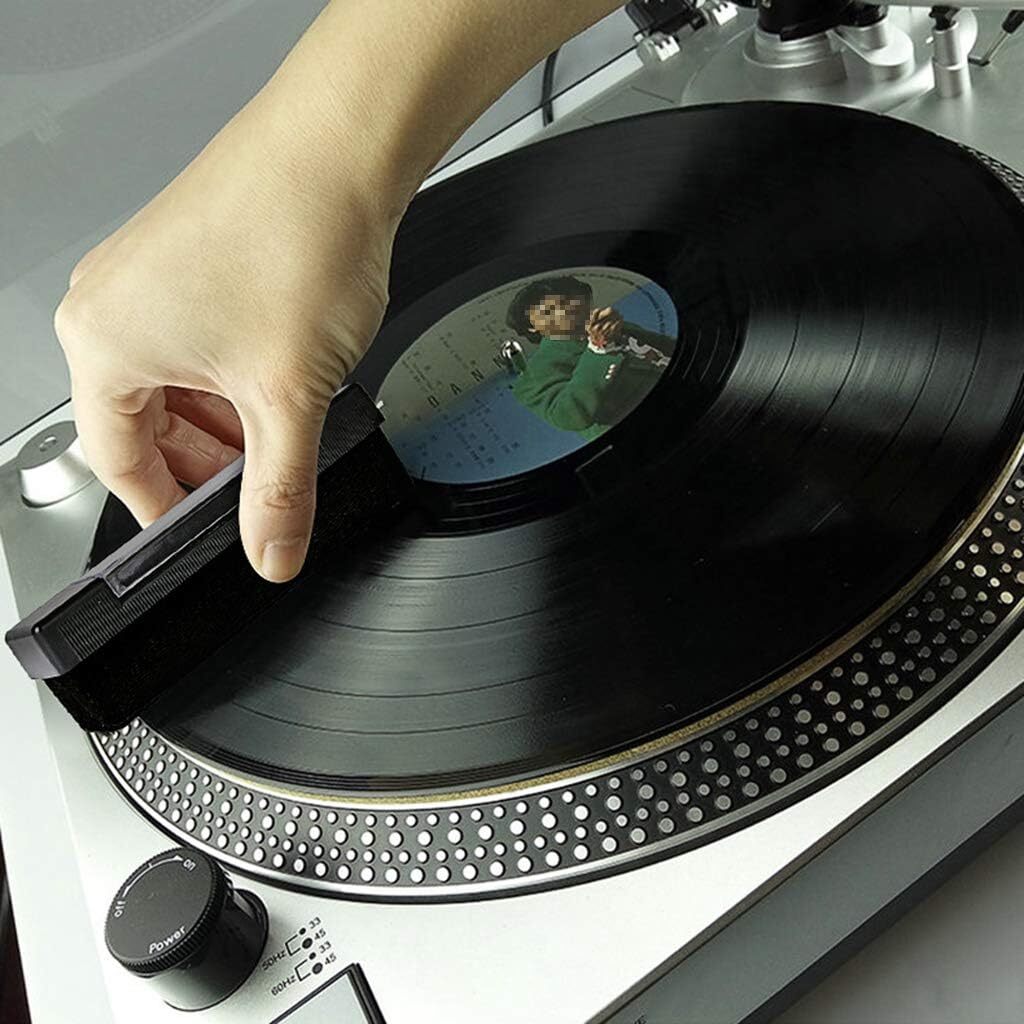 3in1 Vinyl Record Cleaning Brush Set Stylus Velvet Anti-static Cleaner Tool Kit