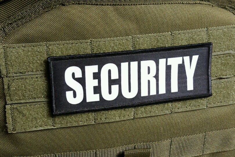 2x6 SECURITY Black White RAID Patch SWAT Hook Backed Site Maritime