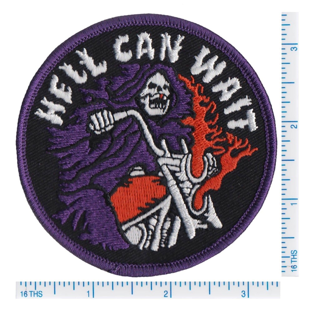 Lowbrow Customs Hell Can Wait Embroidered Patch