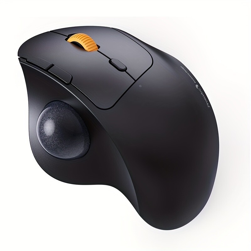 Ergonomic Wireless Trackball Mouse – Rechargeable Thumb-Control for PC & iPad
