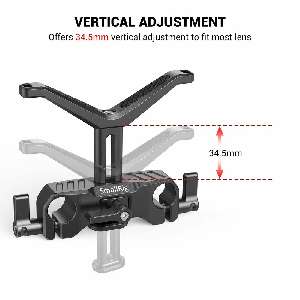 SmallRig Adjustable 15mm LWS Universal Lens Support for Camera Shoulder Rig