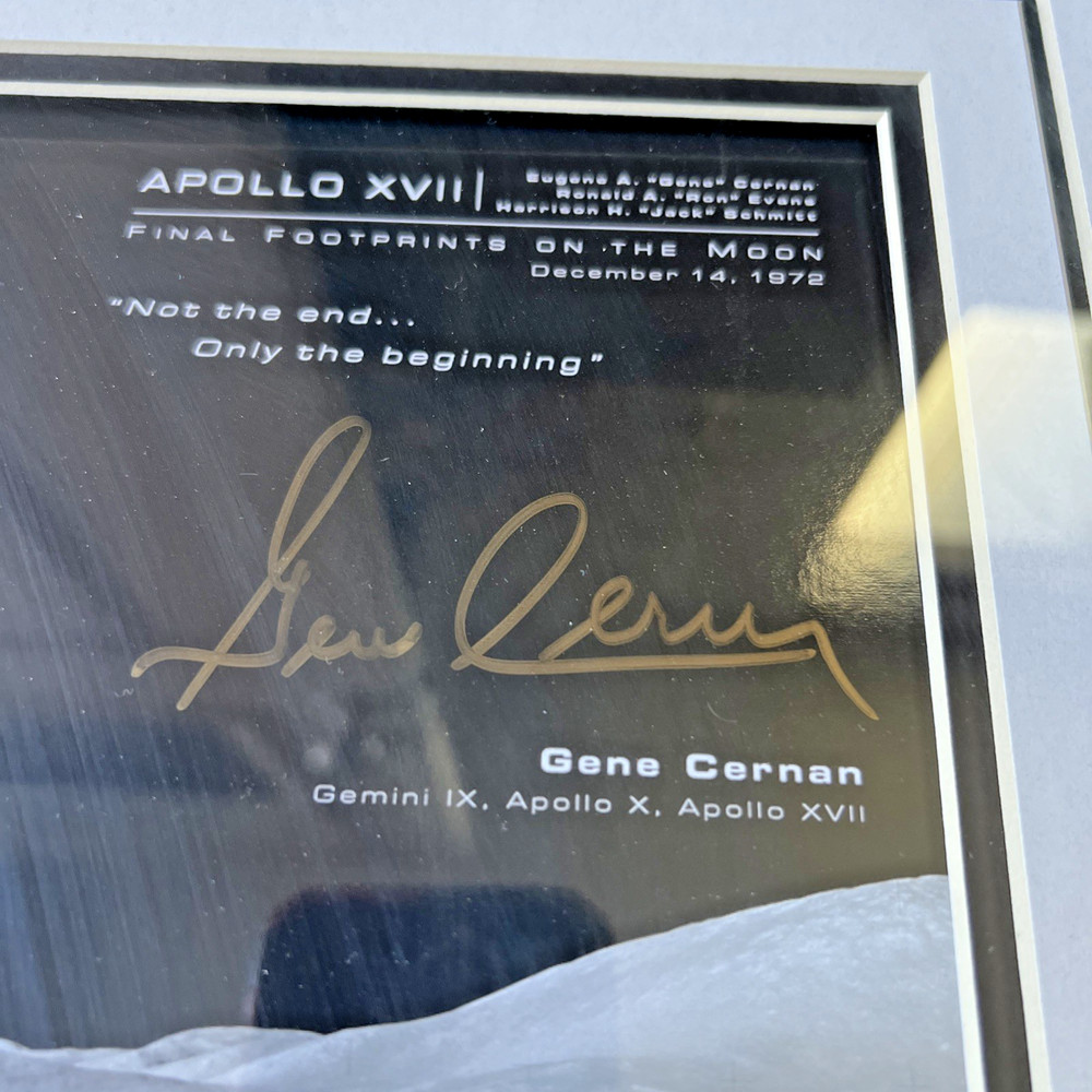 GENE CERNAN APOLLO 17 SIGNED AUTOGRAPHED Framed