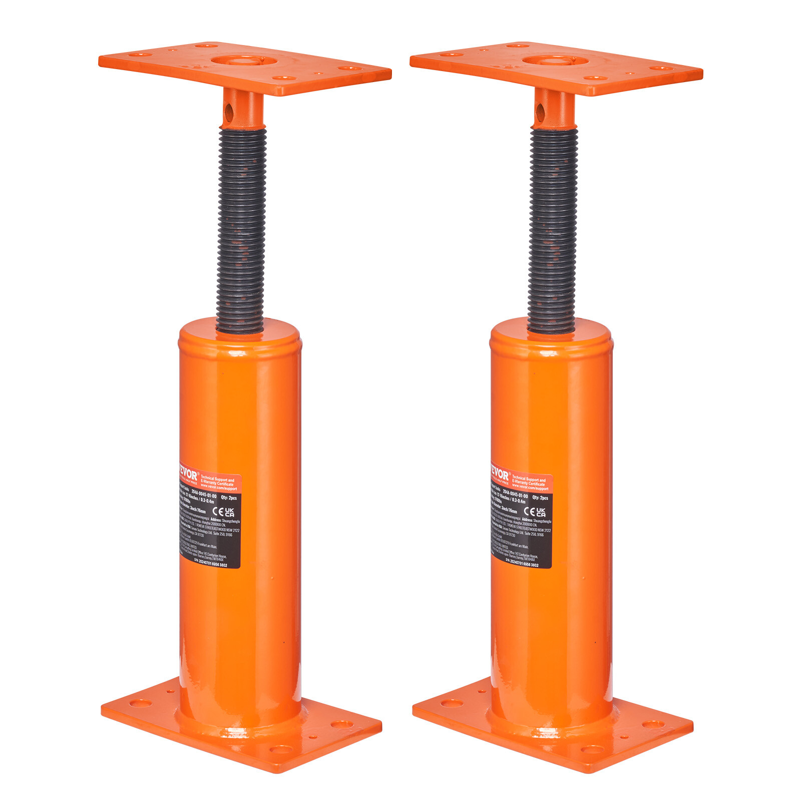 VEVOR 2PCS Adjustable Floor Jack Post House Floor Leveling Lift 12"-16" Height