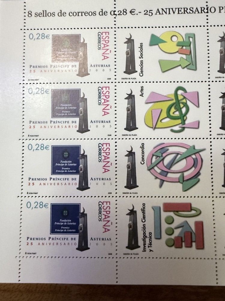 spanish stamps 3 mini sheets
