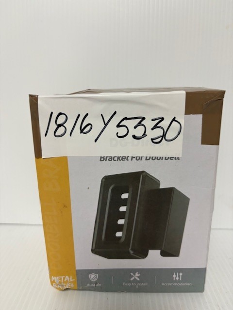 DG-DIRECT Bracket for Doorbell - Metal Base - Black - Easy Intallation