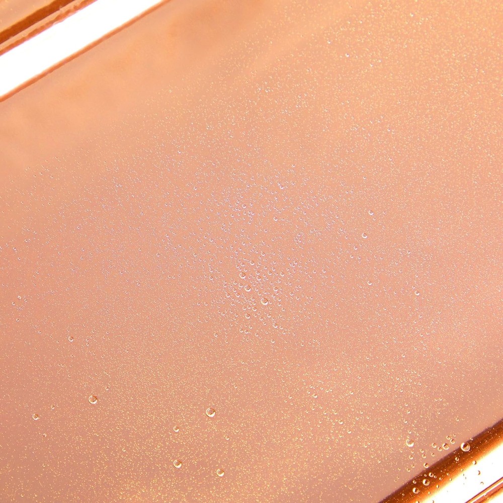 Sparkle and Bash Rose Gold Plastic Rectangular Tablecloth - Easy-Clean Dispos...