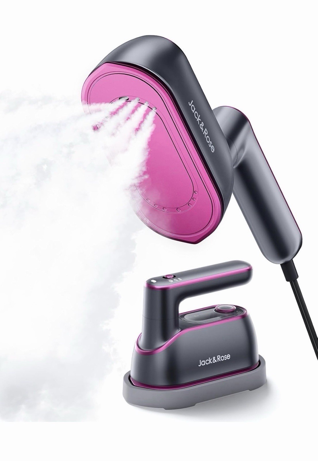 Jack and Rose Travel Steamer Iron Clothes Portable Handheld 1200W Fast Heat