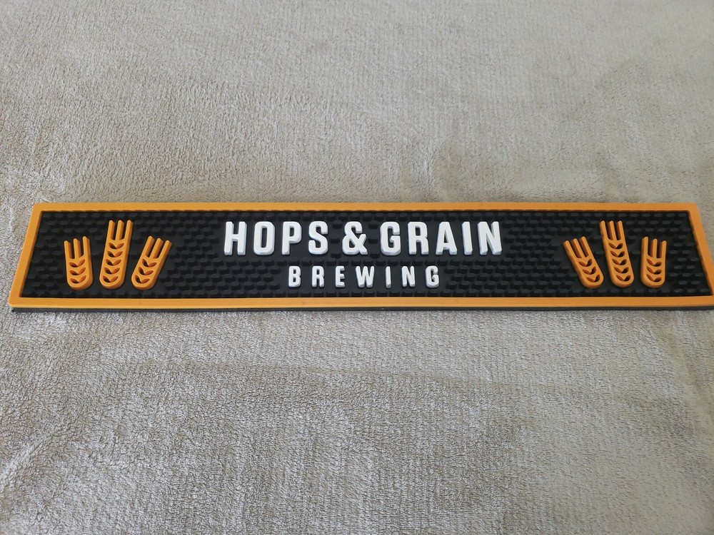 Hops & Grain Brewery Austin Texas Bar Rail Shaker Mat Runner