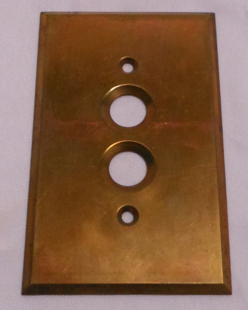 Arrow Push Button Single Light Switch Cover Plate Solid Brass 4.5" H x 2.75" W