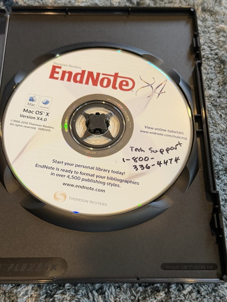 Endnote X4 Workstation for Mac Research Publishing