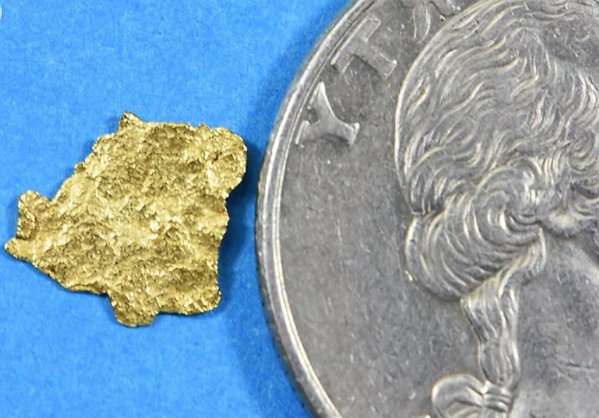 PURE GOLD NUGGET ALASKAN YUKON BC NATURAL SMALL ROCK GENUINE RAW FINE 22k .2g