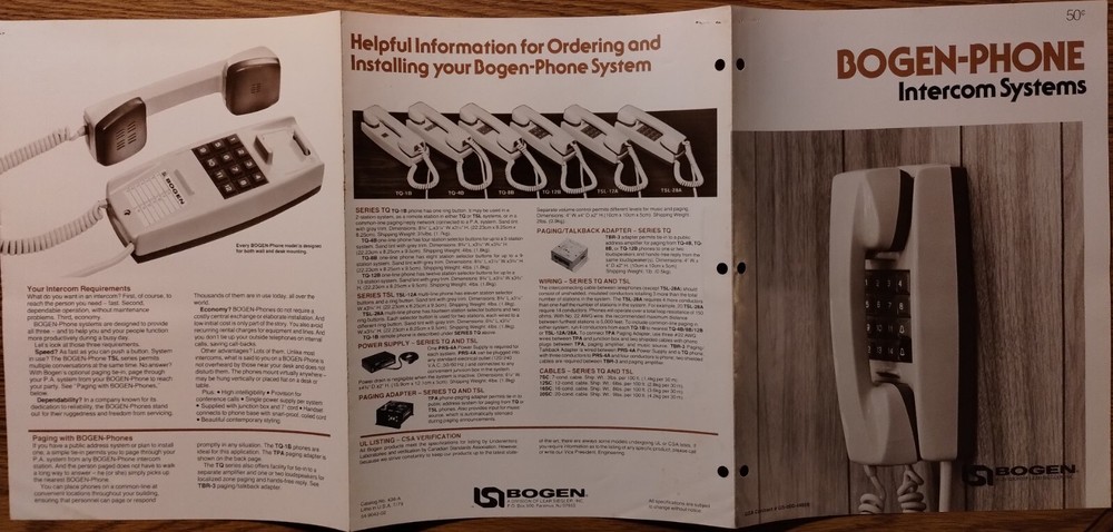 Bogen Selecting a PA amplifier, AESS-101 paper, Series CHS-A, Intercom brochures
