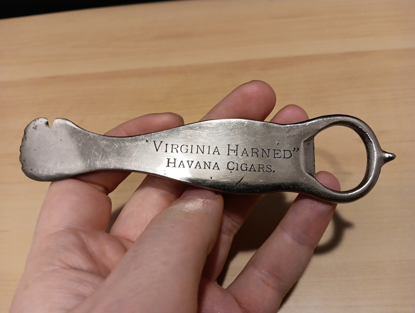 Virginia Harned Havana Cigars Dix & Mathis Cigar Box & Bottle Opener Tool