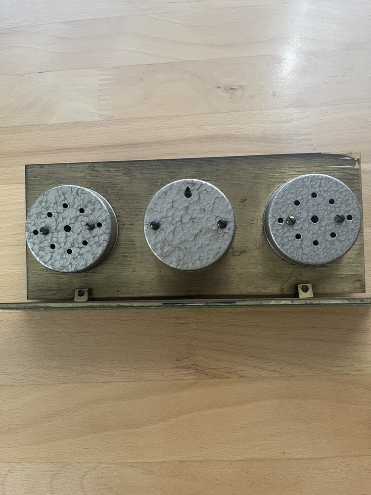 Vintage Made In Germany Barometer Hygrometer Temperature Solid Brass Compass