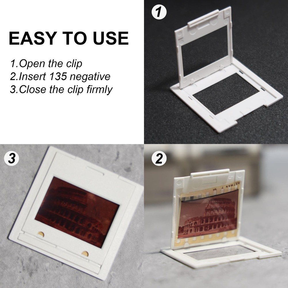 Plastic Slide Mounts 35mm-100 Pcs Includes Storage Box