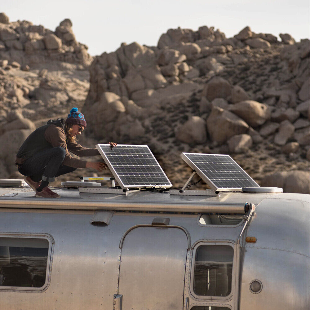 Renogy Solar Panel RV Tilt Mount Brackets Rooftop Flat Surface Adjustable Frame