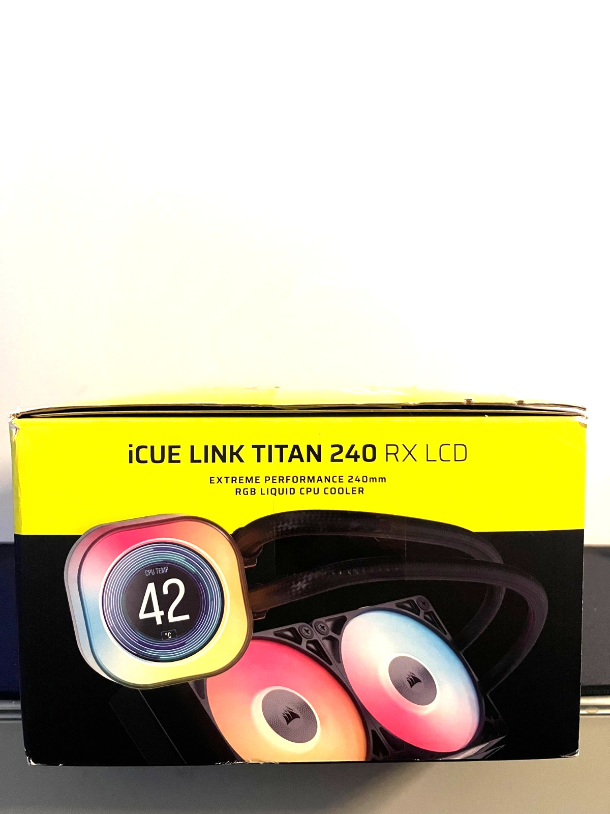 CORSAIR iCUE Link Titan 240 RX LCD Liquid CPU Cooler – 240mm AIO – Black