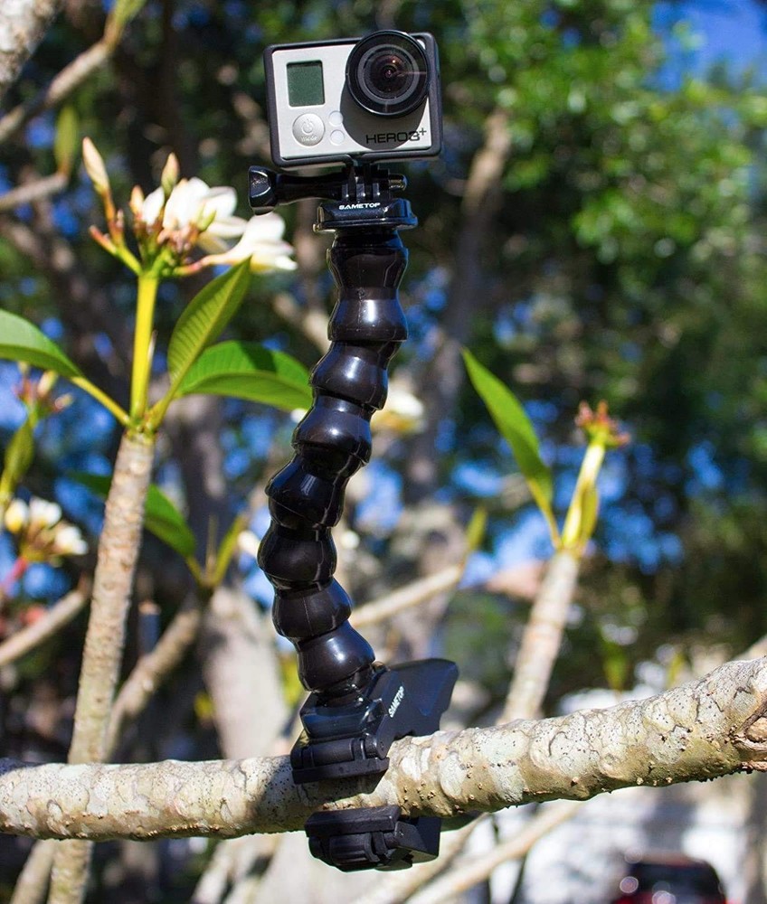 Sametop Jaws Flex Clamp Clip Mount Gooseneck Mounts Compatible Medium, Black