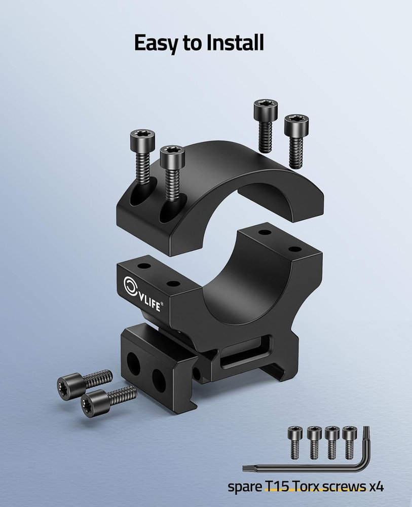 Precision 1 Inch Scope Rings Scope Mount - 2 Pieces