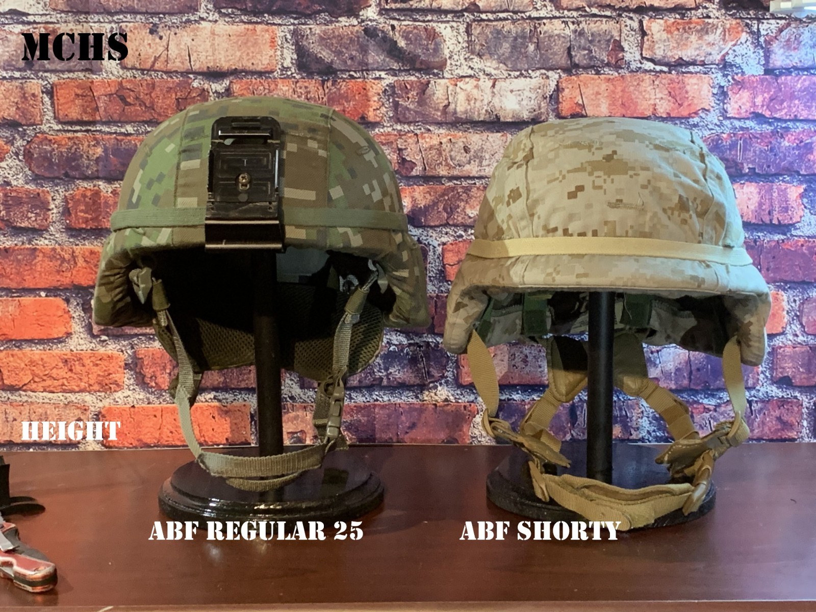 German/US WWII _ACH _Military Helmet Stands w/Height Adj. Option