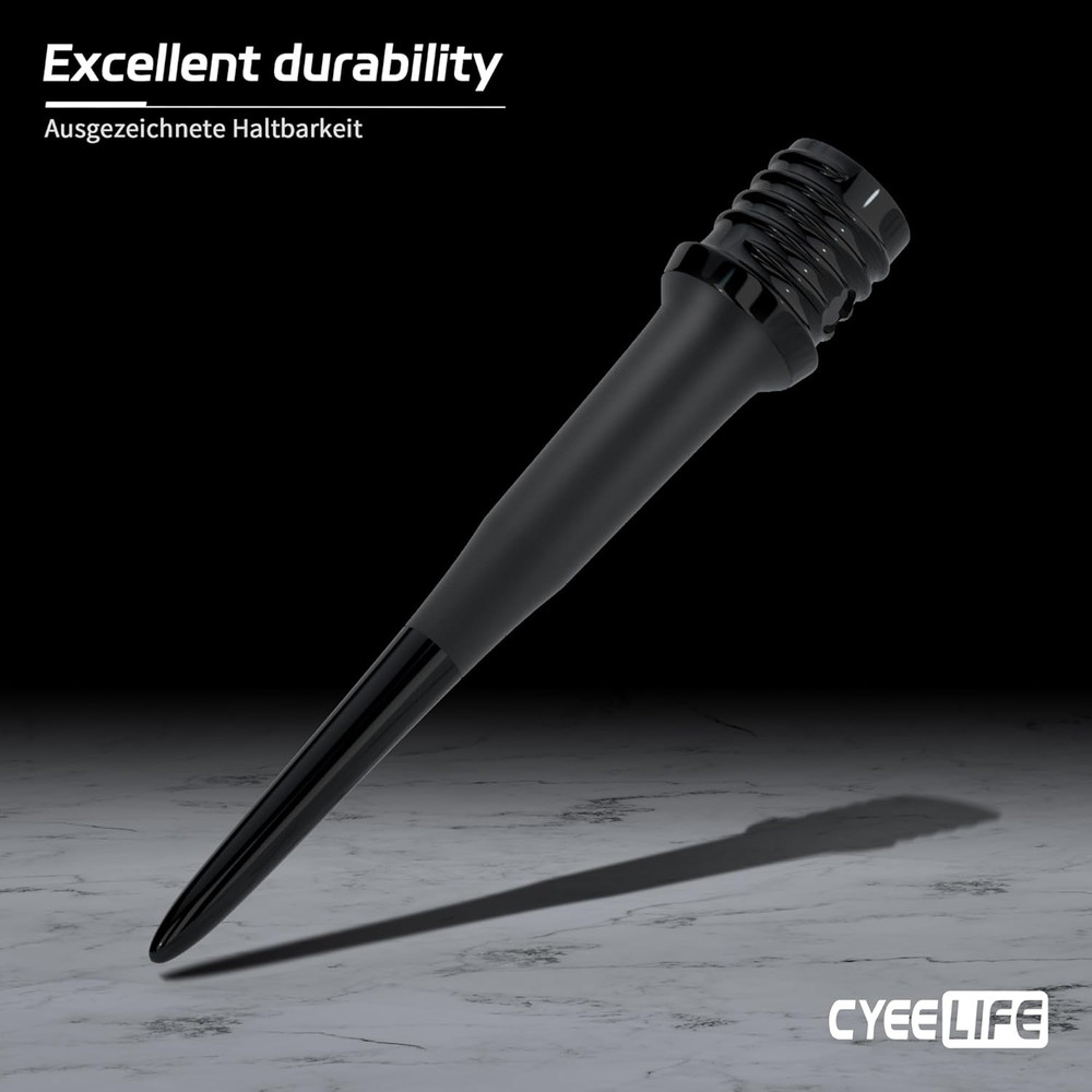 Cyeelife 2BA Thread Soft Tip Dart Points - Plastic Dart Tips - 100/1000 Pack Pre