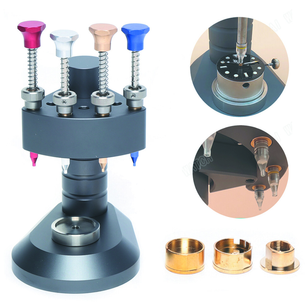 4-Pin High-Precision Watch Hand Presser Press Kit Watchmaker Repair Setting Tool