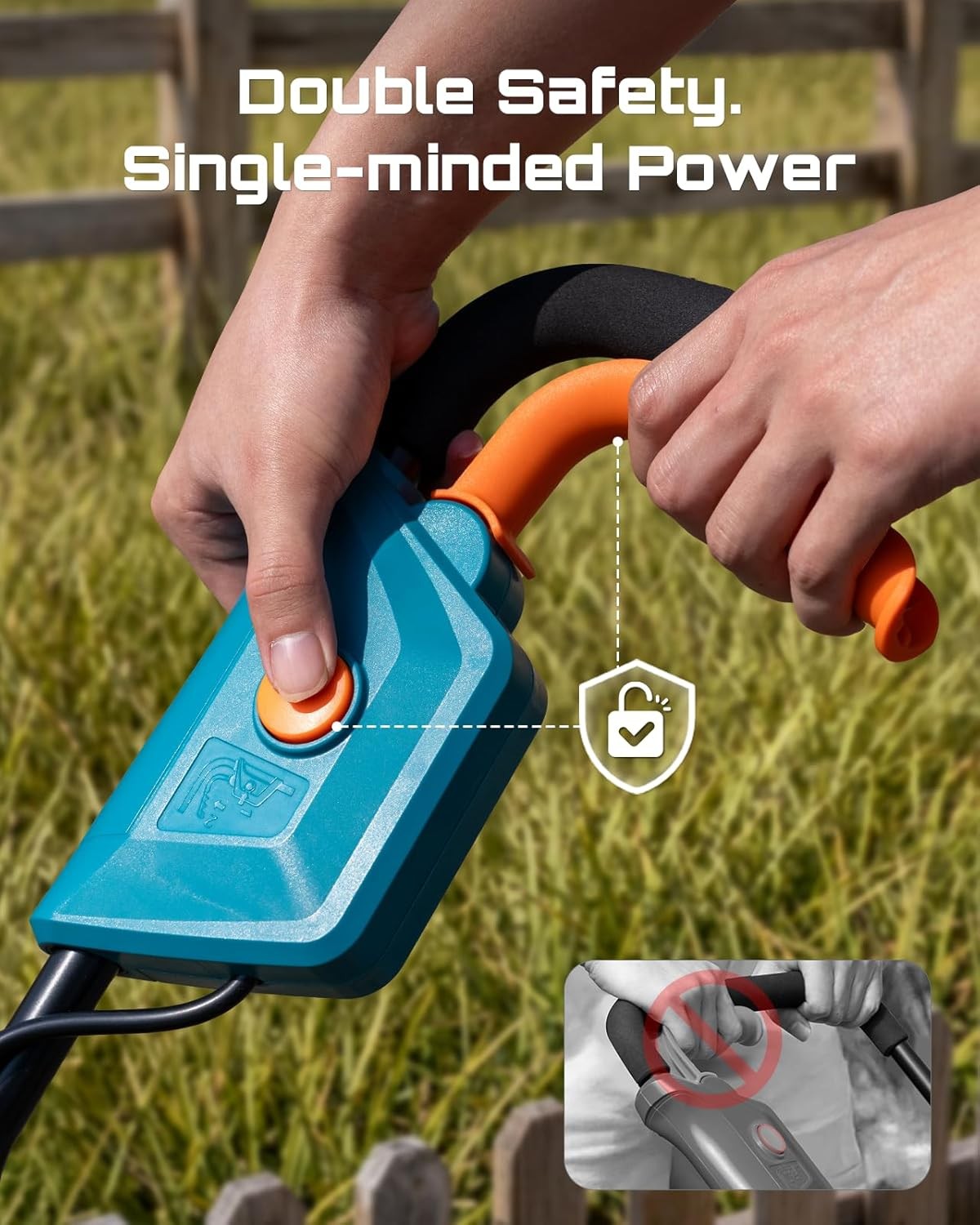 Seesii 40V Electric Tiller Cultivator 2×5.0Ah Battery Cordless Soil Rototiller