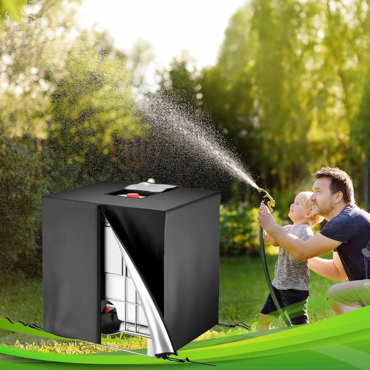 IBC Tote Waterproof Cover for 1000L Tank Container, UV Protective