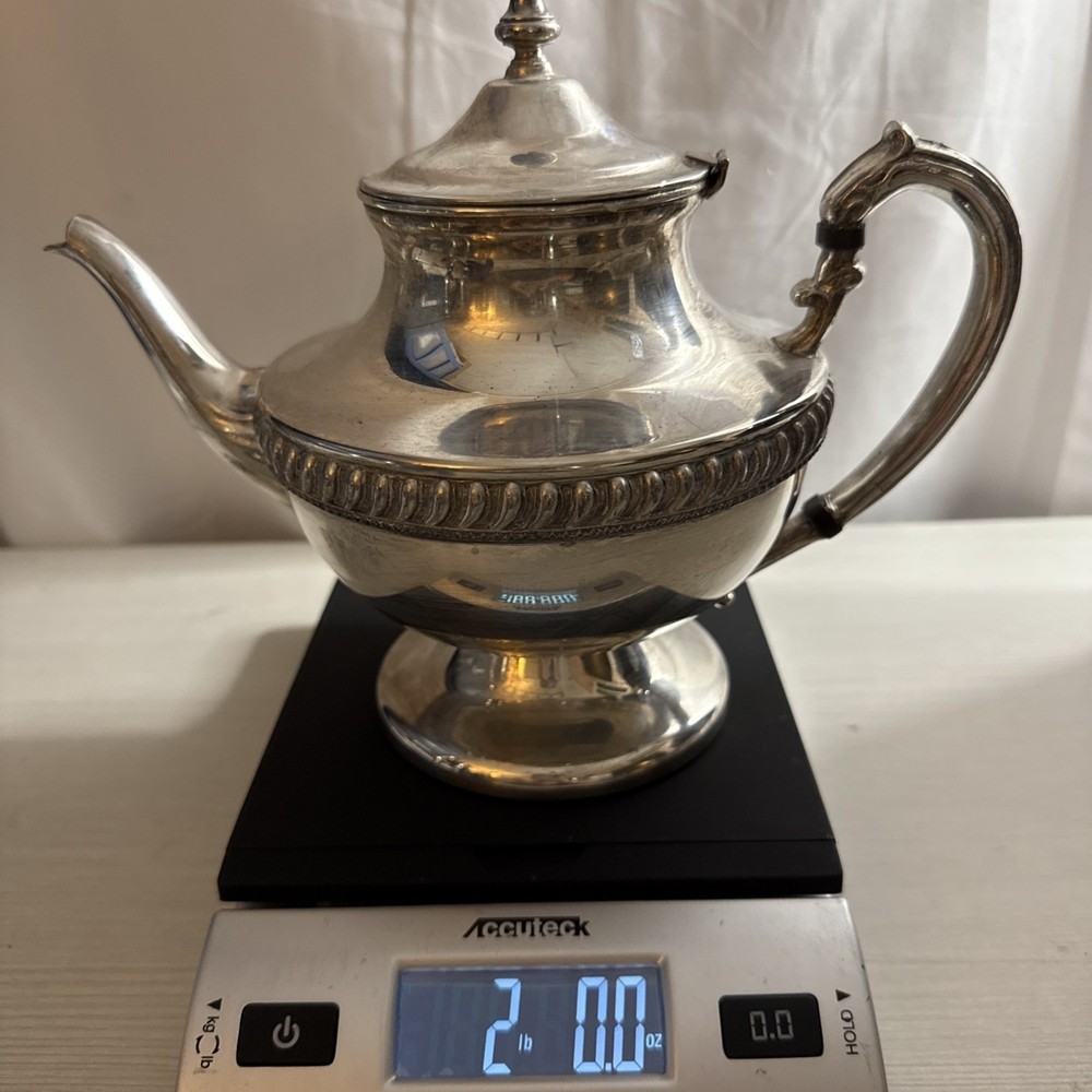 Silver On Copper Teapot