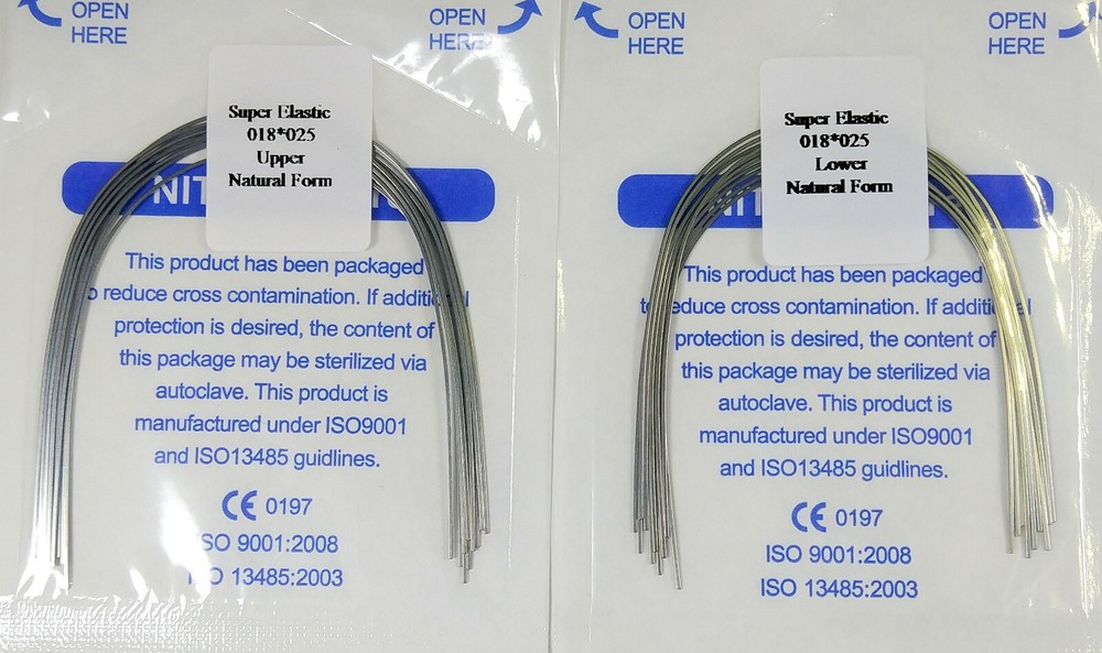 5Pack Dental Orthodontic Bracket Arch Wire Niti Rectangular Natural SuperElastic