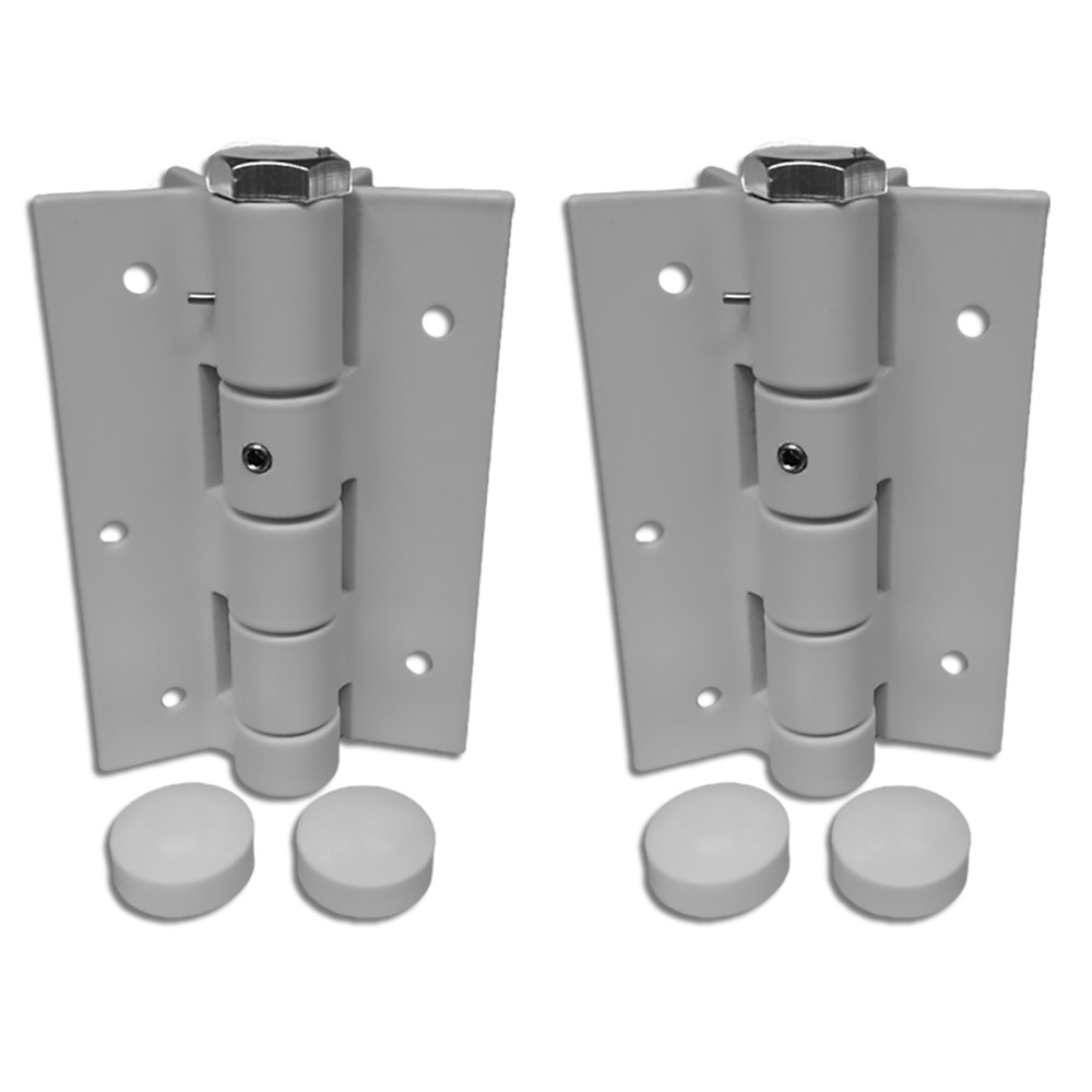 Gate Spring pair Hinge Automatic Adjustable Self-closing Fence Door Hinge White