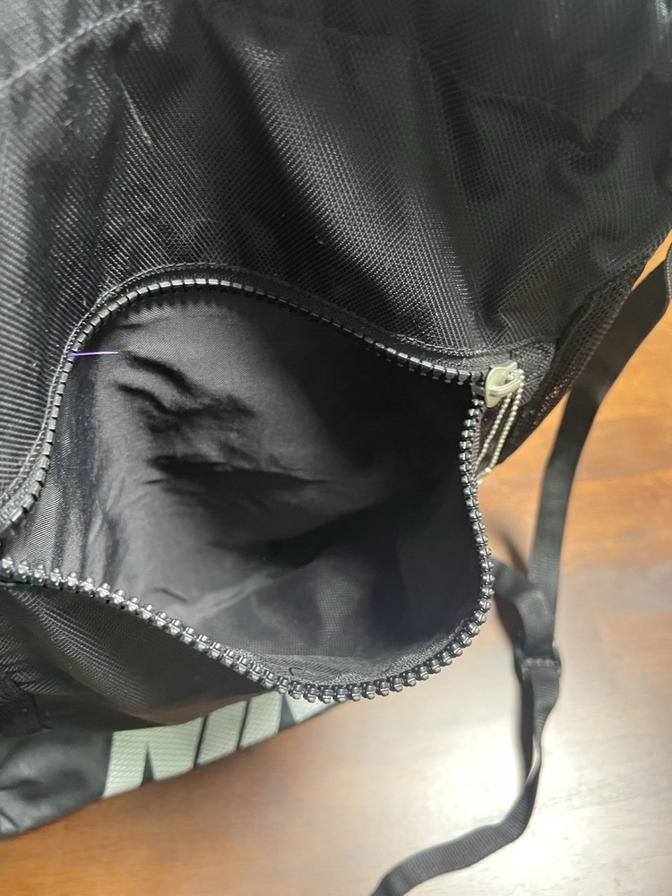 Nike Corded Brasilla Training Gym Bag Black Draw String Backpack Front Pocket