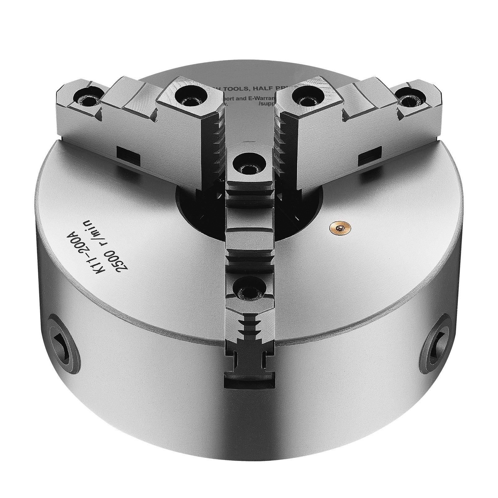 8 Inch 3-Jaw Self-Centering Lathe Chuck with 2 1/4 in-8 Threaded Backing