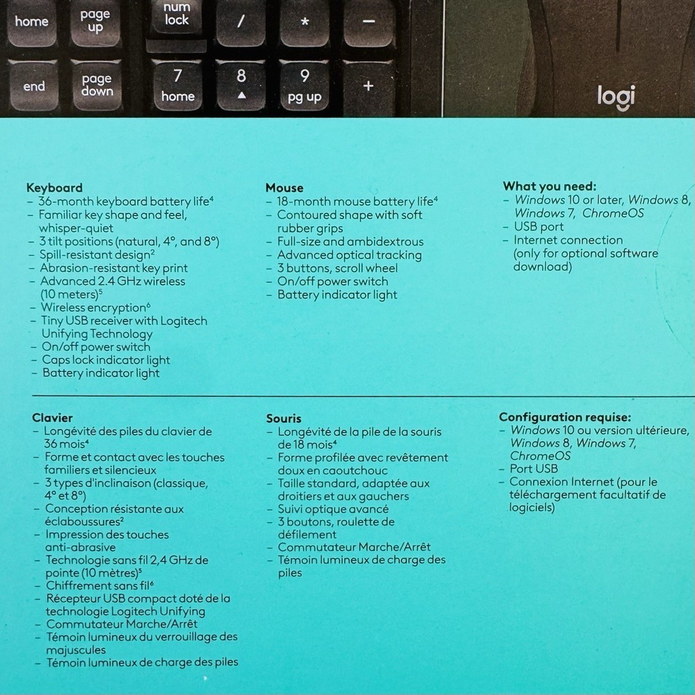 Logitech MK540 Advanced Wireless Keyboard and Mouse Combo