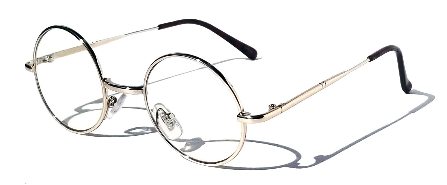 KIDS Scientist Wizard Nerd Fake Round Costume Clear Lens Eye Glasses Ages 3-12