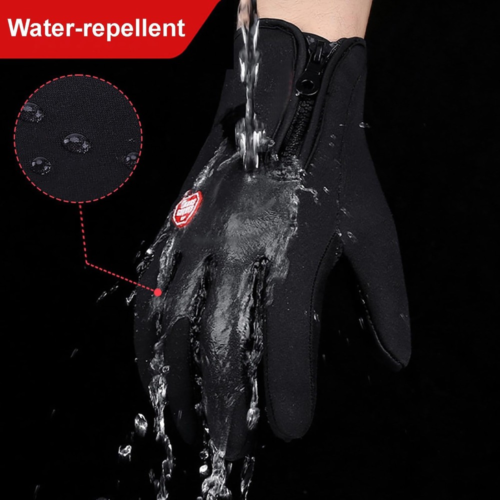 Winter Gloves, Thermal Touch Screen Windproof Medium, Black