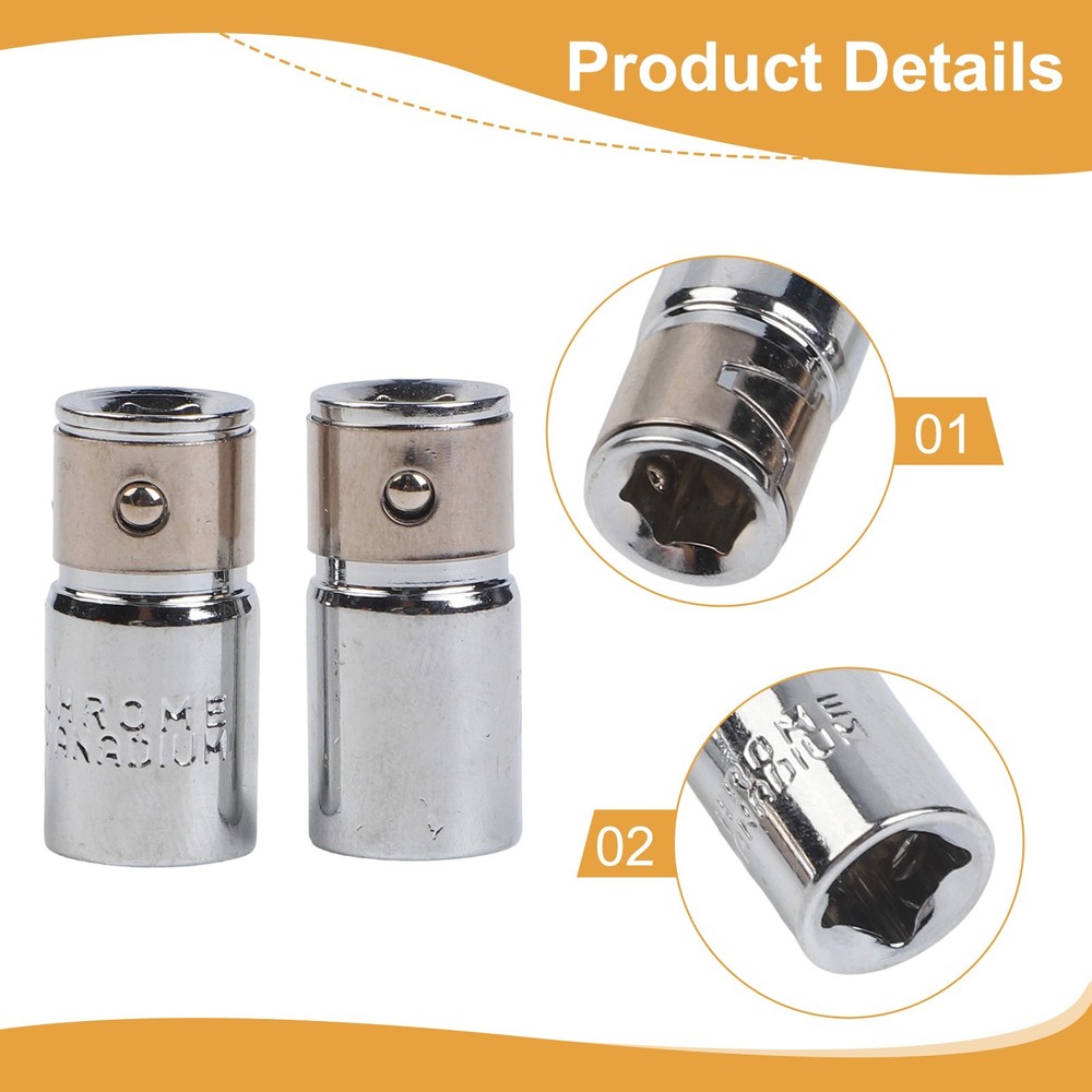 Socket Converter Power Tool Accessories 1/4\" 2pcs Adapter Screwdriver Bit