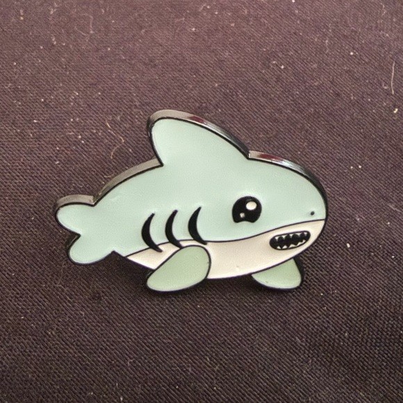 Shark Enamel Pin