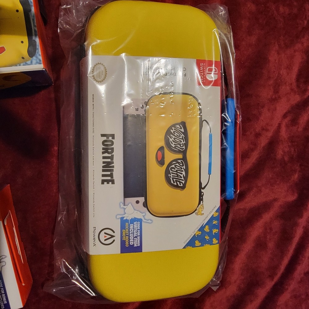 Fortnite Nintendo Switch Peely Bundle Case Controller Headphone Sealed w/ Codes