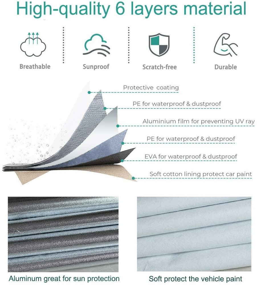 For E46 E90 E91 E92 E93 Car Cover Waterproof 6Layers Rain Protection Dust Proof