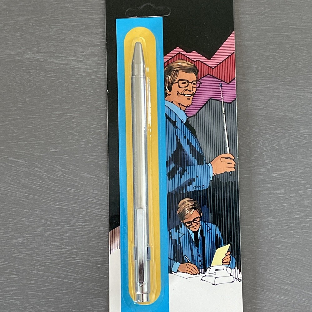 Ozburn Janesville Pen Pointer Extending Ball Point Pen Pointer Silver - NOS