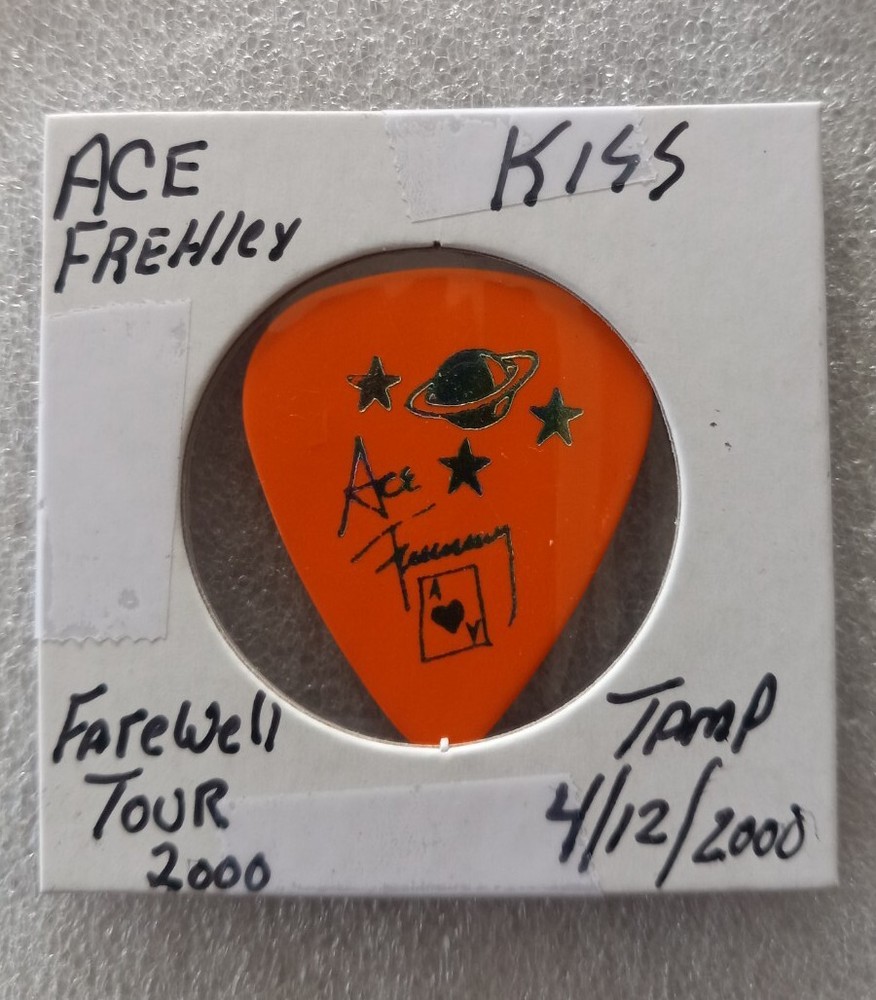 Kiss Ace Frehley Guitar Pick Tampa Florida April 12, 2000 Farewell Tour