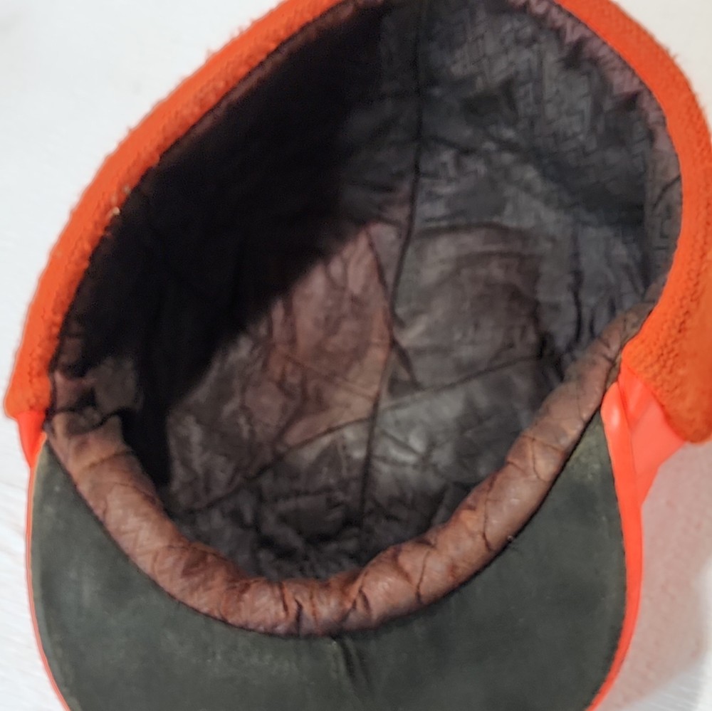 Vintage Hunter Orange Cap Fold Down Ear Flaps.