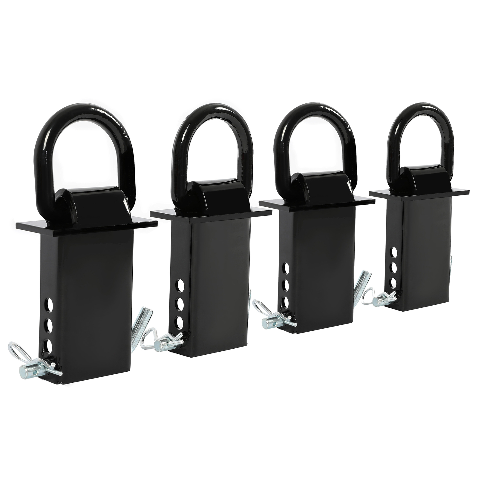 4X Standard 2"x4" Heavy Duty Trailer Adjustable Stake Pocket D Ring Zinc Coated