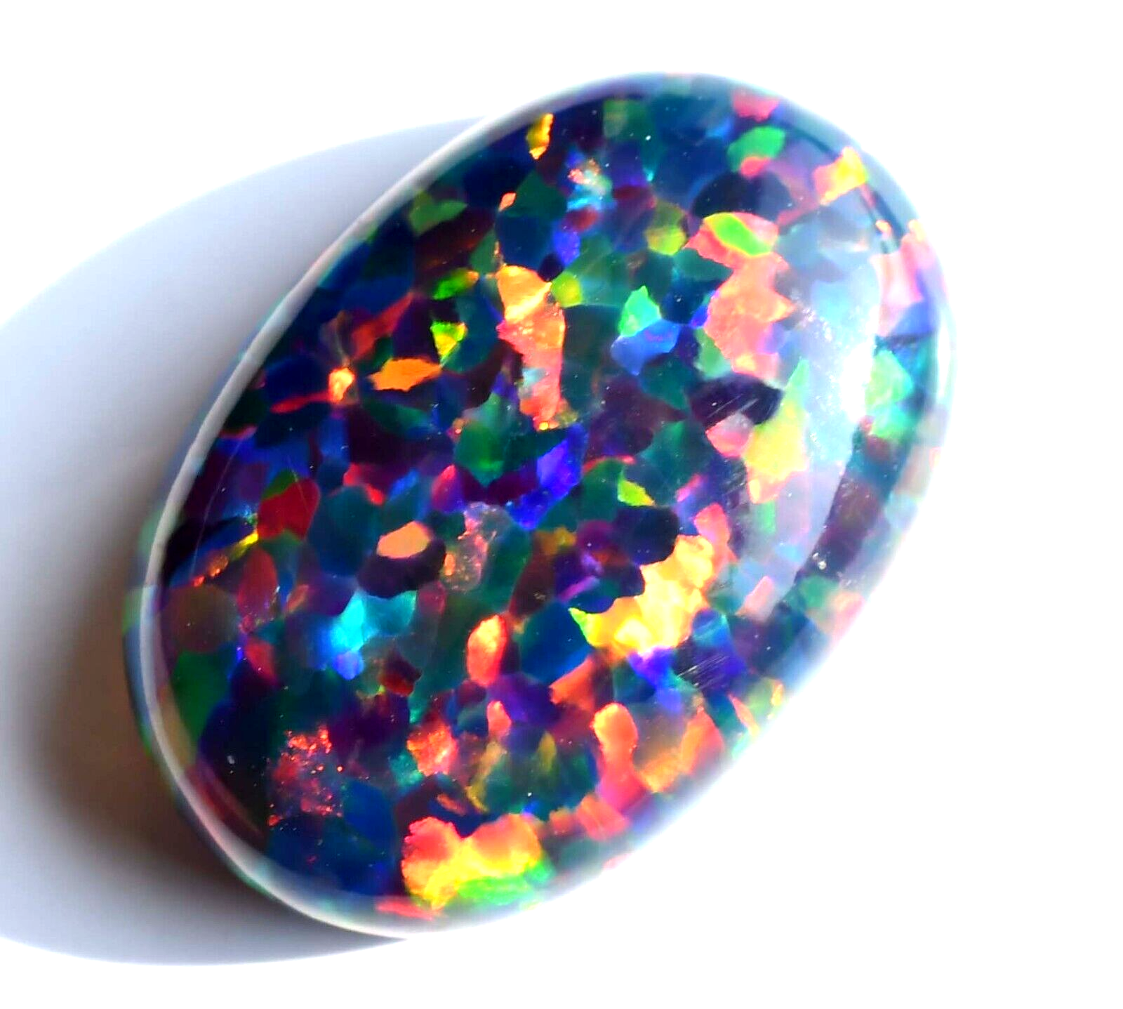 10.60 CT Natural Ethiopian Black Fire Opal Certified Very Rare Precious Gemstone