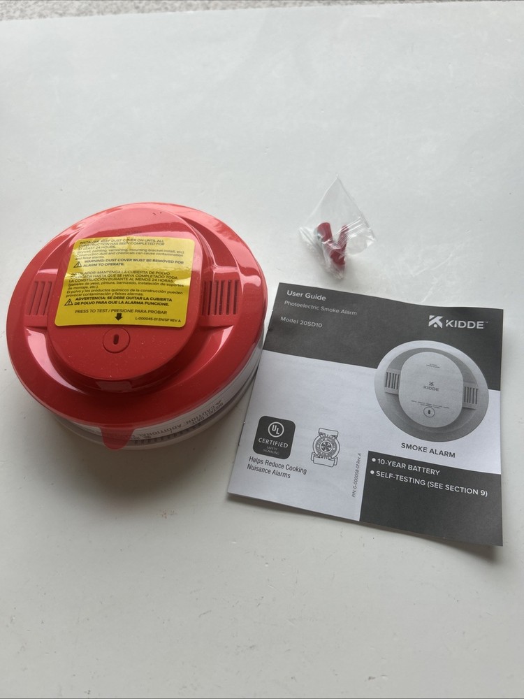Kidde Smoke Detector, 10-Year Battery Powered, LED Warning Light Indicators